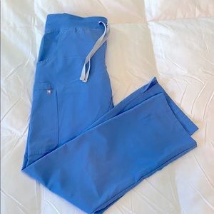 Figs small kade cargo scrub pants - ciel blue